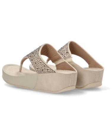 Woman Flip flops AMARPIES SANDALIA DESTALONADA CON BRILLOS PARA MUJER ABZ265 BEIGE