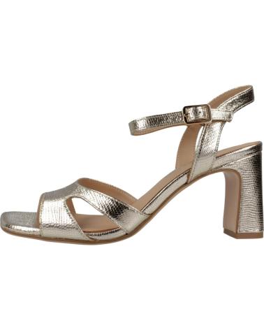 SANDALI DA SERA REGARDE LE CIEL CHELLY027013 PLATINO ORO CON TACCO LARGO PLATINO