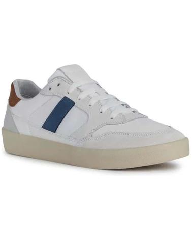 Man Zapatillas deporte GEOX DEPORTIVO CASUAL DE PIEL CON SUELA DE GOMA BLANCO AZUL