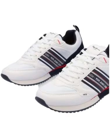 Sneaker für Herren PEPE JEANS ZAPATILLAS DUBLIN YOUNG PARA HOMBRE EN COLOR BLANCO