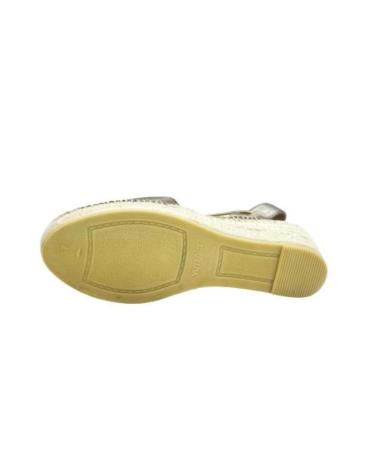 Zapatos de cuña per Donna VIGUERA ALPARGATA CASUAL DE PIEL CON CUNA Y PLATAFORMA DE YUTE FUMO