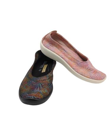 Ballerinas für Damen ARCOPEDICO GAUJA LICRA NEGRO ROSA