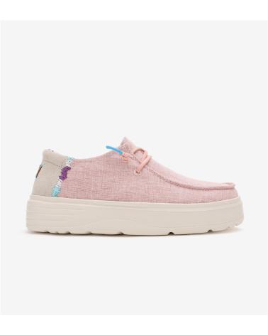 Nauticos pour Femme WALK IN PITAS 54 POPPY ZAPATO WALLABI DE MUJER JASPEADO SUELA DE 45 CM - R ROSA
