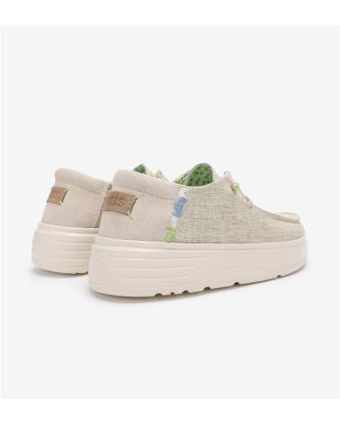 Nauticos de Mujer WALK IN PITAS ZAPATOS TIPO WALLABI WALK IN PITAS 54 POPPY JASPEADOS CON SUELA PLATAFORMA BEIGE