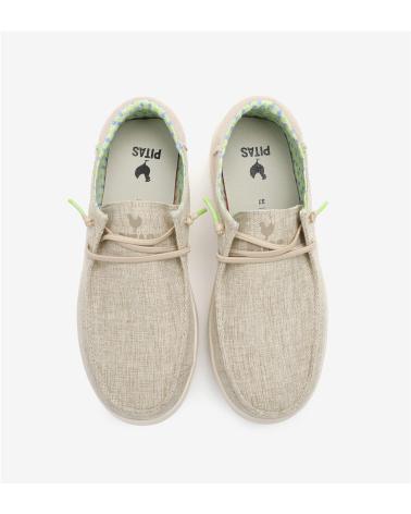 Nauticos de Mujer WALK IN PITAS ZAPATOS TIPO WALLABI WALK IN PITAS 54 POPPY JASPEADOS CON SUELA PLATAFORMA BEIGE