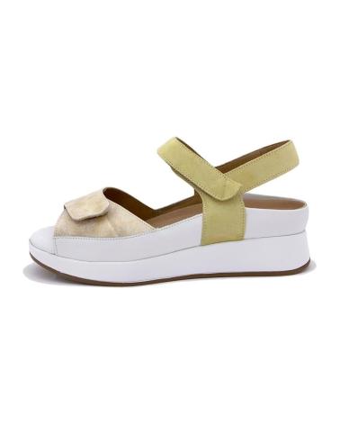 Sandali per Donna PIESANTO SANDALIA PALA VELCRO BEIGE