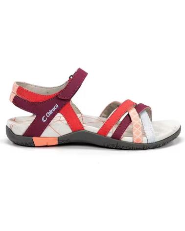 CHIRUCA SANDALIAS PLANAS MUJER MALIBU 17 BURDEOS ROJO
