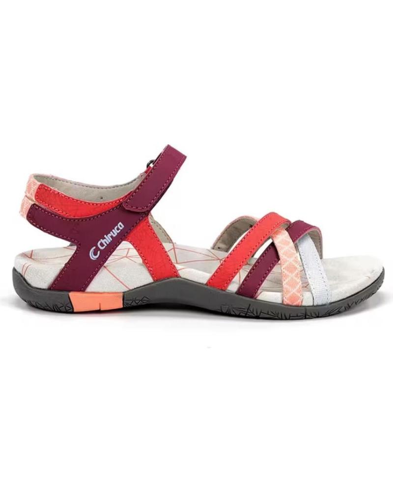CHIRUCA SANDALIAS PLANAS MUJER MALIBU 17 BURDEOS ROJO