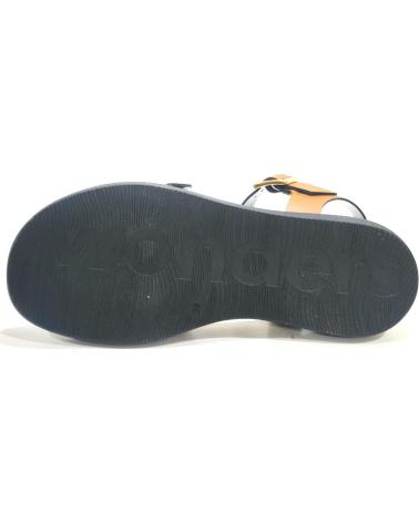 Sandalias de Mujer WONDERS SANDALIA CASUAL DE PIEL CON SUELA DE GOMA CUERO