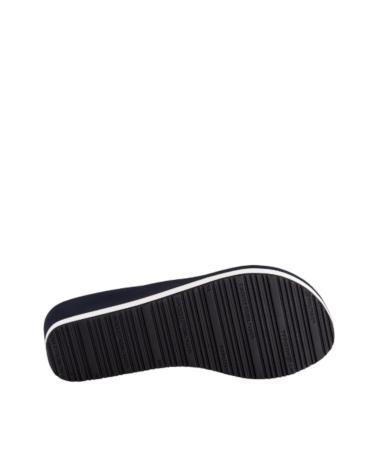 Woman Flip flops TOMMY HILFIGER TH STRIPES WEDGE BEACH SANDAL MARINO