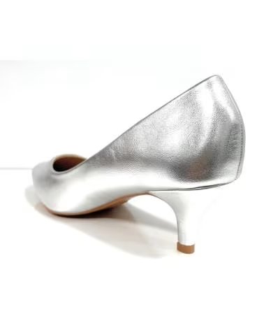 Chaussures pour Femme CHIC VISION ESCARPINS TALON BAS BOUT POINTU VERNIS ARGENTÉ PLATEADO