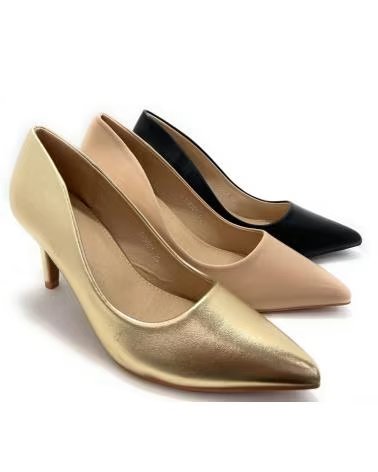 Chaussures pour Femme CHIC VISION ESCARPINS TALON MOYEN BOUT POINTU FÊTE NEGRO