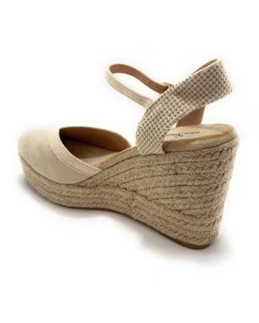 Sandales pour Femme CHIC VISION ESPADRILLES COMPENSÉES HAUTES BORD BEIGE