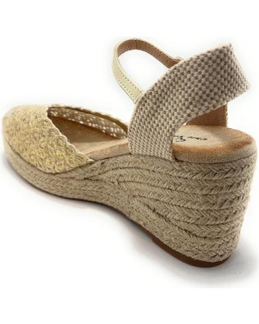 Sandálias de Mulher CHIC VISION ESPARDENAS BORDADAS CUNA HEBILLA AMARILLO