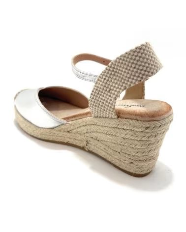 Sandales pour Femme CHIC VISION ESPADRILLES AVEC COMPENSÉES ET BRIDE À BOUCLE PLATEADO