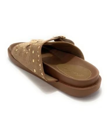 Sapatos de Mulher KISS LEISS TAMANCOS FEMININOS COM FIVELAS E REBITES CONFORTO MORADO