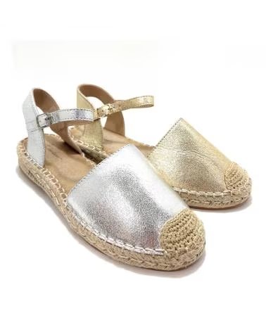 Sandálias de Mulher KISS LEISS ESPADRILLES CUNHA BAIXA COM FIVELA AMARILLO