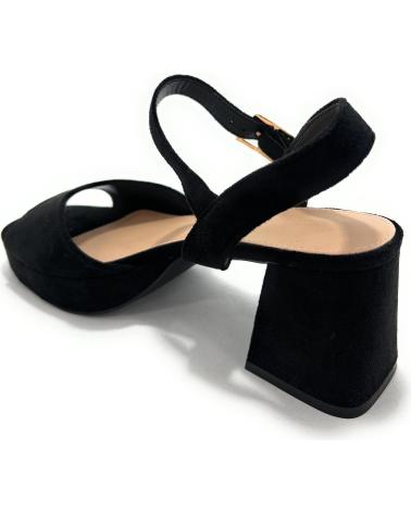 Sandali per Donna KISS LEISS SANDALIAS MUJER VESTIR TACON PLATAFORMA NEGRO