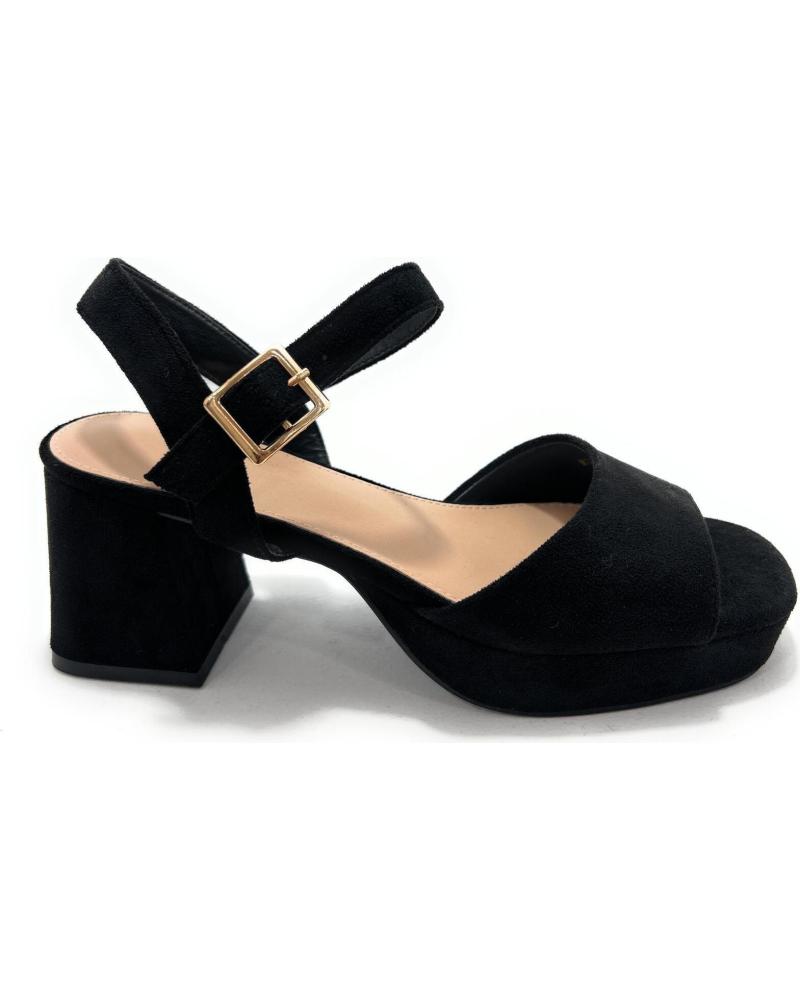 Sandali per Donna KISS LEISS SANDALIAS MUJER VESTIR TACON PLATAFORMA NEGRO