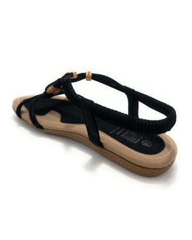 Sandali per Donna KISS LEISS SANDALIA PLANA ETNICA TRENZADA COMODA NEGRO