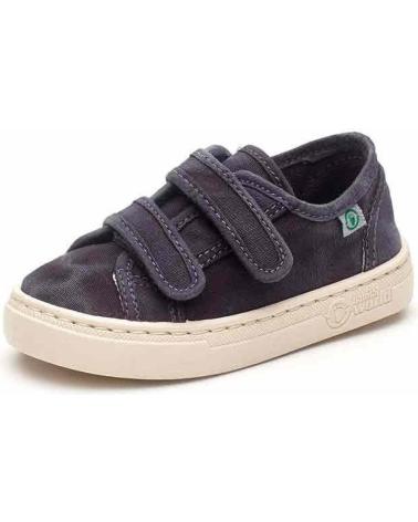 boy shoes NATURAL WORLD 6471E OLD LEZA INFANTIL CON DOS TIRAS DE AZUL MARINO