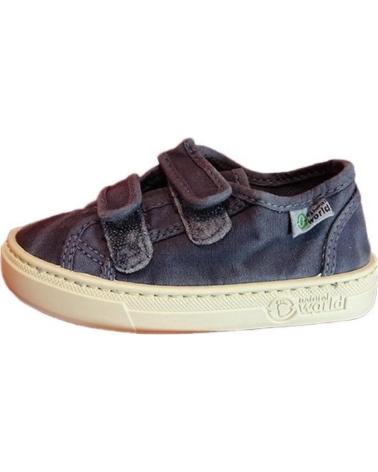 boy shoes NATURAL WORLD 6471E OLD LEZA INFANTIL CON DOS TIRAS DE AZUL MARINO
