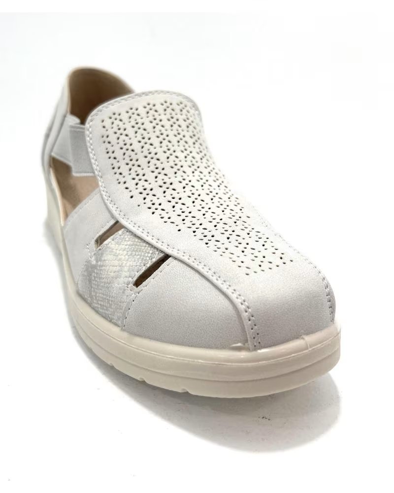Schuhe für Damen TONI PONS KOMFORTSCHUHE MIT GUMMIZUG UND LOCHMUSTER GRIS