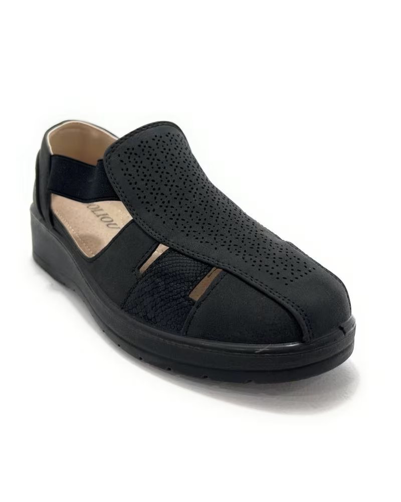 Sapatos de Mulher TONI PONS CONFORTO PICADO ELÁSTICO NEGRO
