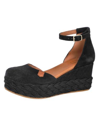 Sandales pour Femme POPA CUNAS DE ESPARTO MD061-CANTALAR-1 PARA MUJER EN COLOR NEGRO
