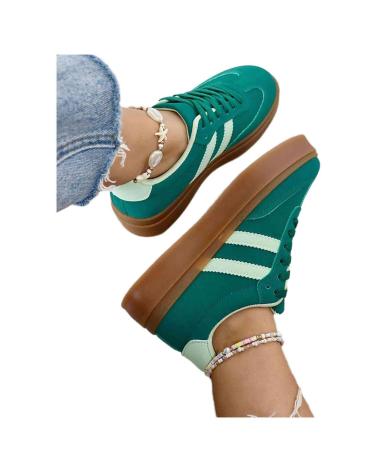 L&R SHOES LA-81 PLATFORM CASUAL GREEN SNEAKERS VERDE