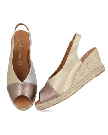 Sandales pour Femme CABRERA CUNAS DE ESPARTO MD81L-5 PARA MUJER EN COLOR METALIZADO