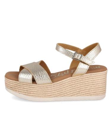 Sandalias de Mujer OH MY SANDALS CUNAS DE ESPARTO MD5713 PARA MUJER EN COLOR METALIZADO