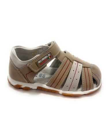 Sandali per Bambina e Bambino BUBBLE BOBBLE SANDALIAS NINO PIEL VELCRO PUNTERA BEIGE