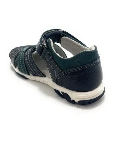 Sandales pour Homme BUBBLE BOBBLE EN CUIR AVEC FERMETURE VELCRO ET BOUT FERMÉ AZUL