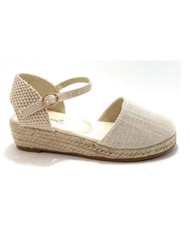 Sandali per Bambina BUBBLE BOBBLE ESPARDENAS NINA CUNA TEJIDO CORREA CON H BEIGE