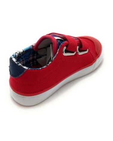Zapatos de Hombre BUBBLE BOBBLE ZAPATILLAS DE LONA CON TIRA ADHESIVA ROJO