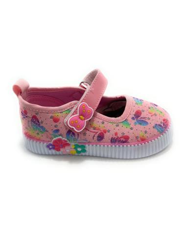 Schuhe für Mädchen BUBBLE BOBBLE MERCEDITAS LONA NINA TIRA ADHESIVA DIBUJ ROSA