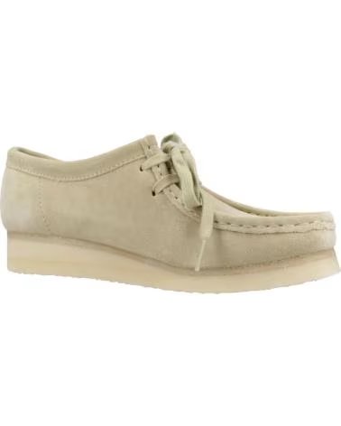 Sapato de vela de Mulher CLARKS ZAPATOS CASUAL MUJER MODELO WALLABEE COLOR BEIS MAPLE