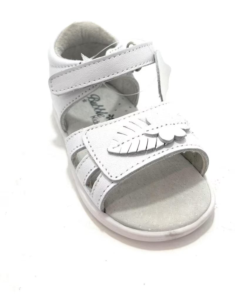 Sandales pour Homme BUBBLE BOBBLE ENFANT BAREFOOT CUIR BLANC BLANCO