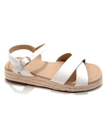 Sandali per Bambina BUBBLE BOBBLE SANDALIAS NINA DOBLE PISO CUERDA CRUZADA BLANCO