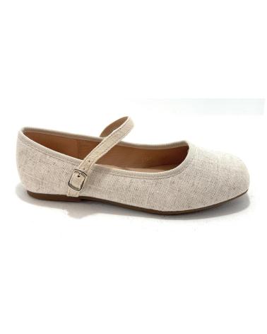 Ballerinas für Mädchen BUBBLE BOBBLE MANOLETINAS VESTIR NINA CORREA HEBILLA T BEIGE