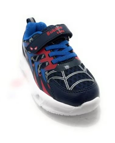 Deportivas de Hombre BUBBLE BOBBLE ZAPATILLAS INFANTILES SPIDER CON LUCES Y CIERRE ELÁSTICO AZUL