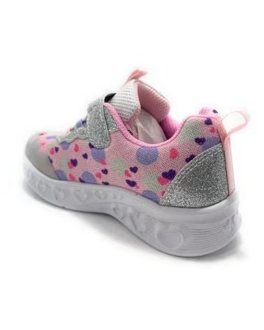 Sportif pour Homme BUBBLE BOBBLE BASKETS LUMINEUSES AVEC LACETS ET SCRATCH, ARGENTÉES PLATEADO