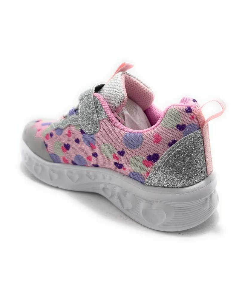 Sportif pour Homme BUBBLE BOBBLE BASKETS LUMINEUSES AVEC LACETS ET SCRATCH, ARGENTÉES PLATEADO