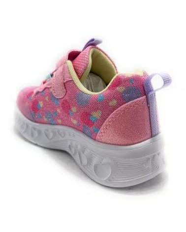 Sportivo per Uomo BUBBLE BOBBLE SNEAKER BAMBINA CON LUCI CHIUSURA LACCI E VELCRO ROSA