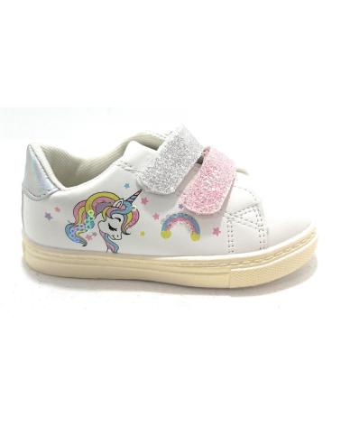 Sneaker-De-Niña-BUBBLE-BOBBLE-DEPORTES-NINA-TIRAS-ADHESIVAS-BRILLO-UNI-BLANCO