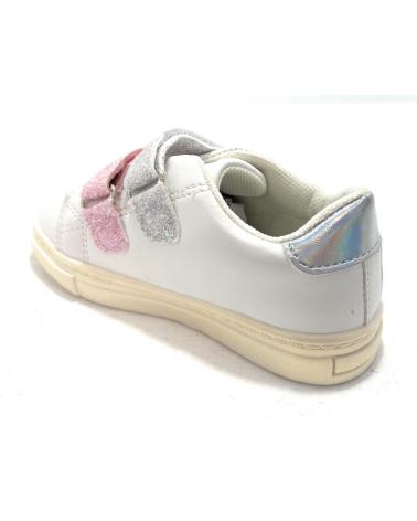 Trainers-De-Niña-BUBBLE-BOBBLE-DEPORTES-NINA-TIRAS-ADHESIVAS-BRILLO-UNI-BLANCO