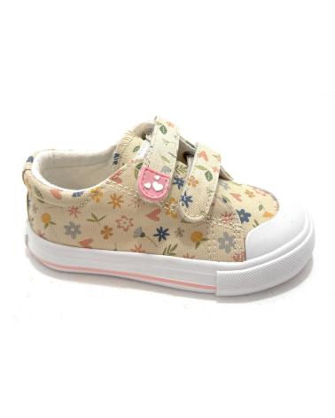 Schuhe für Mädchen BUBBLE BOBBLE LONAS NINA CON TIRAS ADHESIVAS DIBUJOS BEIGE