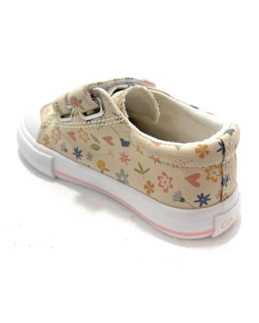 Schuhe für Mädchen BUBBLE BOBBLE LONAS NINA CON TIRAS ADHESIVAS DIBUJOS BEIGE