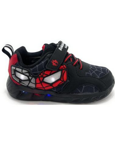 Sneaker für Mädchen und Junge BUBBLE BOBBLE DEPORTES NINO CON LUZ SPIDER CORDON-PE NEGRO